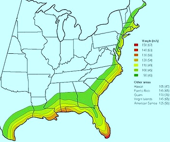 Hurricane Wind Speed Map