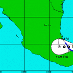 Weather Map of Tropical Storm Barry