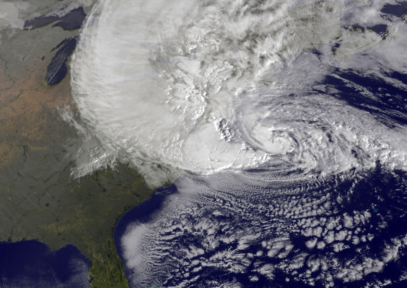 hurricane sandy satellite view- costliest hurricanes in atlantic