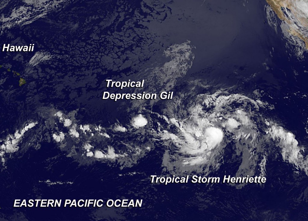 tropical depression gil, tropical storm henriette
